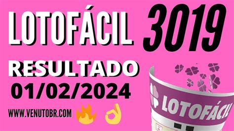 lotofacil 3019 resultado